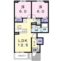 ルーベル宇多津Ｈの物件間取画像